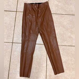 Zara Brown Leather Pants